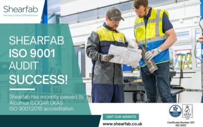 Shearfab successfully passes external audit for ISO 9001:2015 and BS EN 1090 Execution Class 2